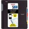 Spiral Notebook with Study App 5-Subject College Ruled Paper Advanced Notebook with Spiral Guard Movable Tabbed Dividers and Expanding Pockets 8-1/2" x 11" 200 Sheets Black